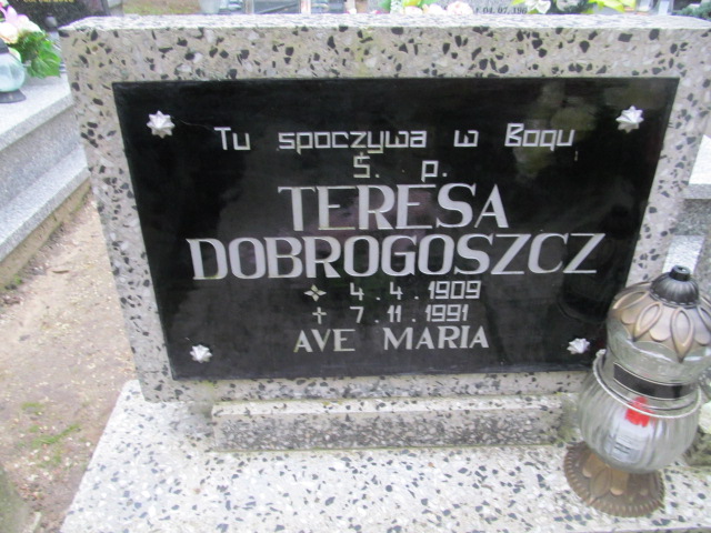 Teresa Dobrogoszcz 1909 Olszowa - Grobonet - Wyszukiwarka osób pochowanych