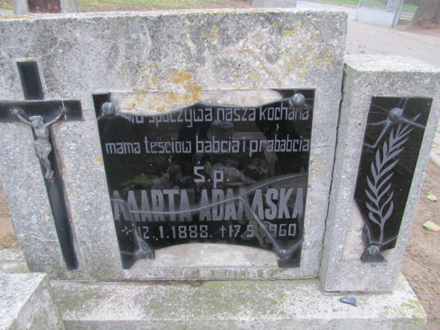 Marta Adamska 1888 Olszowa - Grobonet - Wyszukiwarka osób pochowanych